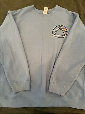 Pink Floyd Light Blue Crewneck with Prism Emblem MC